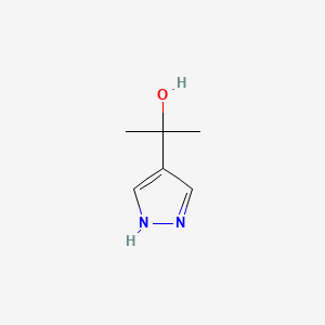 2-(1H-Pyrazol-4-yl)propan-2-ol chemical structure (CAS 23585-56-0)