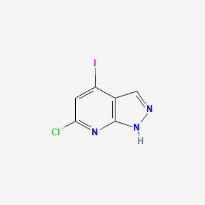 6-Chloro-4-iodo-1H-pyrazolo[3,4-b]pyridine chemical structure (CAS 2358694-07-0)