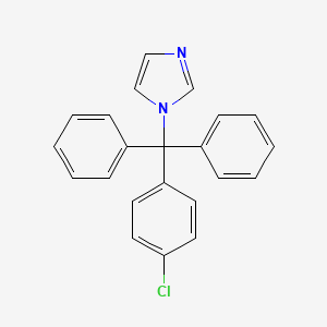 1-((4-Chlorophenyl)diphenylmethyl)-1H-imidazole chemical structure (CAS 23593-71-7)