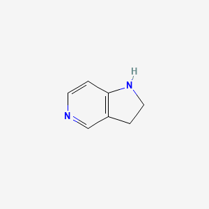 2,3-Dihydro-1H-pyrrolo[3,2-c]pyridine chemical structure (CAS 23596-28-3)