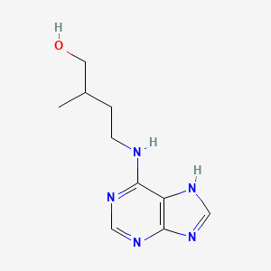 4-((7H-Purin-6-yl)amino)-2-methylbutan-1-ol chemical structure (CAS 23599-75-9)