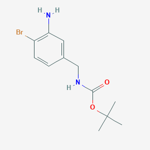 tert-Butyl 3-amino-4-bromobenzylcarbamate chemical structure (CAS 2359953-13-0)