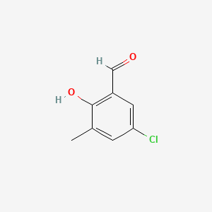 5-Chloro-2-hydroxy-3-methylbenzaldehyde chemical structure (CAS 23602-63-3)