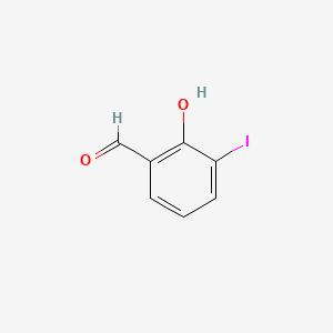 2-Hydroxy-3-iodobenzaldehyde chemical structure (CAS 23602-64-4)