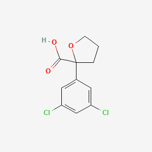 2-(3,5-Dichlorophenyl)tetrahydrofuran-2-carboxylic acid chemical structure (CAS 2360230-90-4)