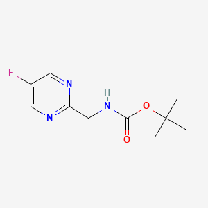 tert-Butyl ((5-fluoropyrimidin-2-yl)methyl)carbamate chemical structure (CAS 2360502-73-2)