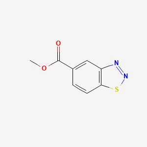 Methyl benzo[d][1,2,3]thiadiazole-5-carboxylate chemical structure (CAS 23616-15-1)