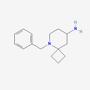 5-Benzyl-5-azaspiro[3.5]nonan-8-amine chemical structure (CAS 2361644-19-9)