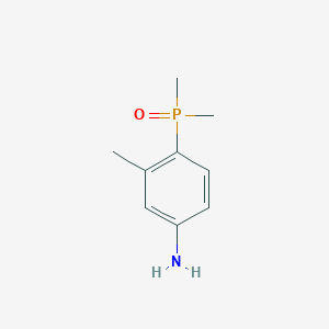 (4-Amino-2-methylphenyl)dimethylphosphine oxide chemical structure (CAS 2361948-73-2)