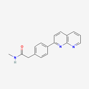2-(4-(1,8-Naphthyridin-2-yl)phenyl)-N-methylacetamide chemical structure (CAS 2361972-29-2)