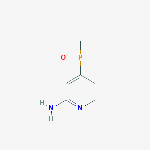 (2-Aminopyridin-4-yl)dimethylphosphine oxide chemical structure (CAS 2361977-47-9)