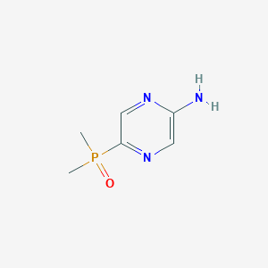 (5-Aminopyrazin-2-yl)dimethylphosphine oxide chemical structure (CAS 2361977-52-6)