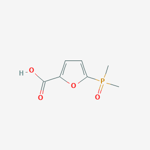 5-(Dimethylphosphoryl)furan-2-carboxylic acid chemical structure (CAS 2361984-11-2)