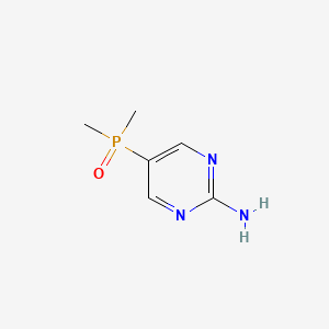 (2-Aminopyrimidin-5-yl)dimethylphosphine oxide chemical structure (CAS 2362008-83-9)