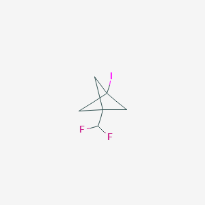 1-(Difluoromethyl)-3-iodobicyclo[1.1.1]pentane chemical structure (CAS 2363075-15-2)