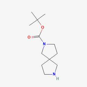 tert-Butyl 2,7-diazaspiro[4.4]nonane-2-carboxylate chemical structure (CAS 236406-49-8)