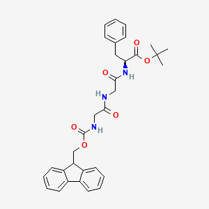 tert-Butyl (((9H-fluoren-9-yl)methoxy)carbonyl)glycylglycyl-L-phenylalaninate chemical structure (CAS 236426-37-2)