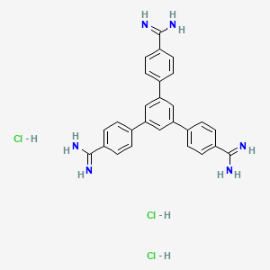 5'-(4-Carbamimidoylphenyl)-[1,1':3',1''-terphenyl]-4,4''-bis(carboximidamide) trihydrochloride chemical structure (CAS 2364456-55-1)