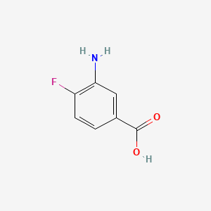 3-Amino-4-fluorobenzoic acid chemical structure (CAS 2365-85-7)