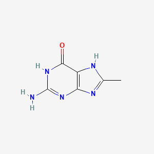 2-Amino-8-methyl-1H-purin-6(9H)-one chemical structure (CAS 23662-75-1)