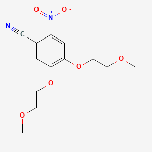 4,5-Bis(2-methoxyethoxy)-2-nitrobenzonitrile chemical structure (CAS 236750-65-5)