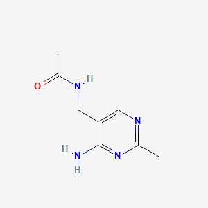 N-((4-Amino-2-methylpyrimidin-5-yl)methyl)acetamide chemical structure (CAS 23676-63-3)