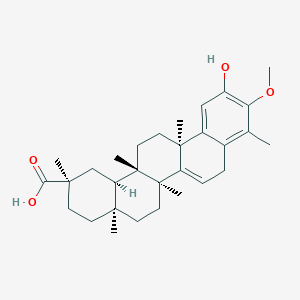 (2R,4aS,6aS,12bS,14aS,14bR)-11-Hydroxy-10-methoxy-2,4a,6a,9,12b,14a-hexamethyl-1,2,3,4,4a,5,6,6a,8,12b,13,14,14a,14b-tetradecahydropicene-2-carboxylic acid chemical structure (CAS 2368834-35-7)