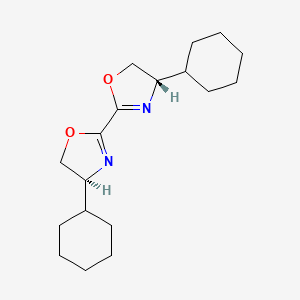 (4S,4'S)-4,4'-Dicyclohexyl-4,4',5,5'-tetrahydro-2,2'-bioxazole chemical structure (CAS 2368835-34-9)