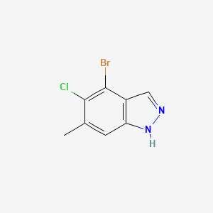 4-Bromo-5-chloro-6-methyl-1H-indazole chemical structure (CAS 2368909-41-3)