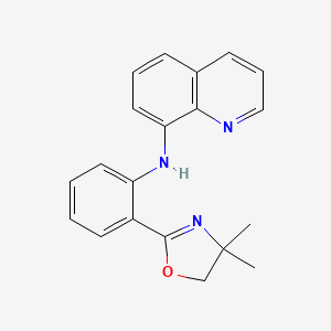 N-(2-(4,4-Dimethyl-4,5-dihydrooxazol-2-yl)phenyl)quinolin-8-amine chemical structure (CAS 2368991-58-4)