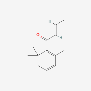 1-(2,6,6-Trimethylcyclohexa-1,3-dien-1-yl)but-2-en-1-one chemical structure (CAS 23696-85-7)