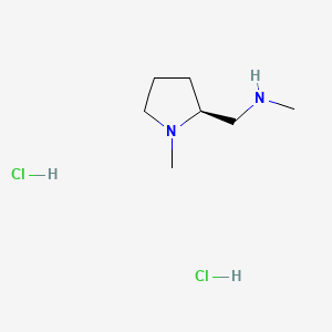 (S)-N-Methyl-1-(1-methylpyrrolidin-2-yl)methanamine dihydrochloride chemical structure (CAS 2370018-89-4)
