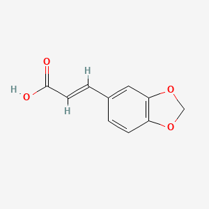 3-(Benzo[d][1,3]dioxol-5-yl)acrylic acid chemical structure (CAS 2373-80-0)