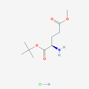 (R)-1-tert-Butyl 5-methyl 2-aminopentanedioate hydrochloride chemical structure (CAS 23736-76-7)
