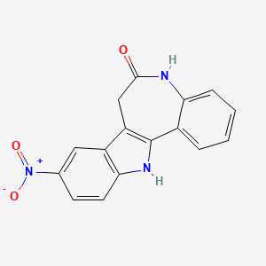 7,12-Dihydro-9-nitroindolo[3,2-d][1]benzazepin-6(5H)-one chemical structure (CAS 237430-03-4)