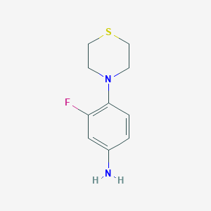 3-Fluoro-4-thiomorpholinoaniline chemical structure (CAS 237432-11-0)