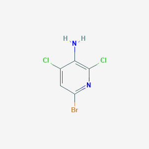 3-Amino-6-bromo-2,4-dichloropyridine chemical structure (CAS 237435-16-4)