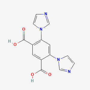 4,6-Di(1H-imidazol-1-yl)isophthalic acid chemical structure (CAS 2374700-80-6)