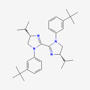 (4S,4'S)-1,1'-Bis(3-(tert-butyl)phenyl)-4,4'-diisopropyl-4,4',5,5'-tetrahydro-1H,1'H-2,2'-biimidazole chemical structure (CAS 2374958-80-0)