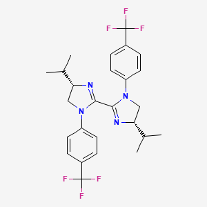 (4S,4'S)-4,4'-Diisopropyl-1,1'-bis(4-(trifluoromethyl)phenyl)-4,4',5,5'-tetrahydro-1H,1'H-2,2'-biimidazole chemical structure (CAS 2374958-84-4)