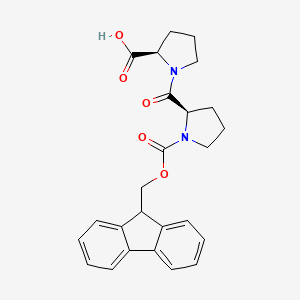 (((9H-Fluoren-9-yl)methoxy)carbonyl)-D-prolyl-D-proline chemical structure (CAS 2375068-52-1)
