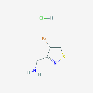 (4-Bromoisothiazol-3-yl)methanamine hydrochloride chemical structure (CAS 2375181-34-1)
