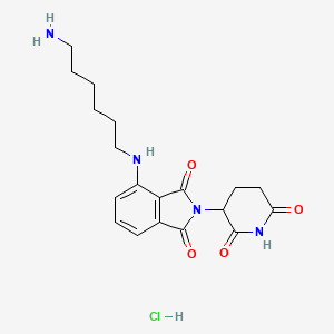 4-((6-Aminohexyl)amino)-2-(2,6-dioxopiperidin-3-yl)isoindoline-1,3-dione hydrochloride chemical structure (CAS 2375194-37-7)