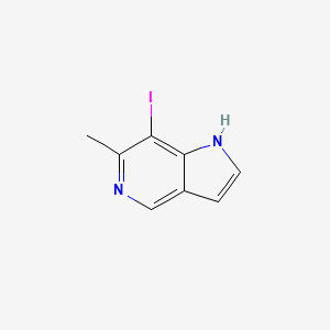 7-Iodo-6-methyl-1H-pyrrolo[3,2-c]pyridine chemical structure (CAS 2375194-48-0)