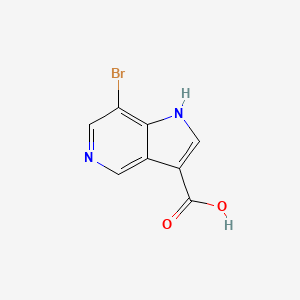 7-Bromo-1H-pyrrolo[3,2-c]pyridine-3-carboxylic acid chemical structure (CAS 2375194-51-5)