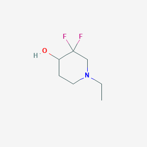 1-Ethyl-3,3-difluoropiperidin-4-ol chemical structure (CAS 2375194-75-3)