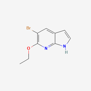 5-Bromo-6-ethoxy-1H-pyrrolo[2,3-b]pyridine chemical structure (CAS 2375194-78-6)