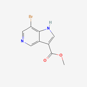 Methyl 7-bromo-1H-pyrrolo[3,2-c]pyridine-3-carboxylate chemical structure (CAS 2375195-38-1)