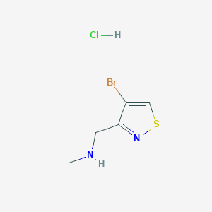 1-(4-Bromoisothiazol-3-yl)-N-methylmethanamine hydrochloride chemical structure (CAS 2375195-53-0)