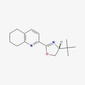 (R)-4-(tert-Butyl)-2-(5,6,7,8-tetrahydroquinolin-2-yl)-4,5-dihydrooxazole chemical structure (CAS 2375437-25-3)